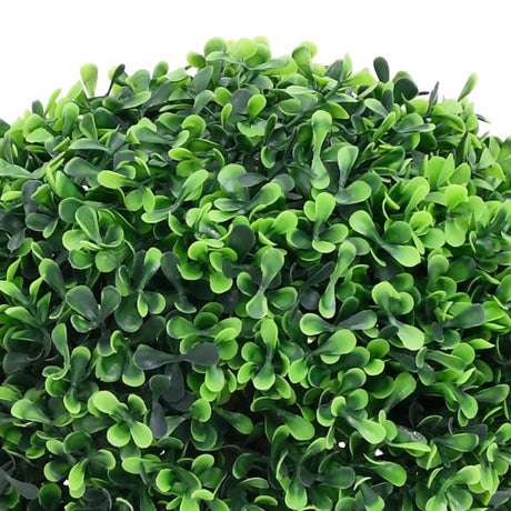 Artificial Boxwood Plants 2 Pcs With Pots Ball Shaped Green 27 Cm