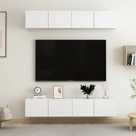 Tv Cabinets 4 Pcs 80X30X30 Cm Engineered Wood