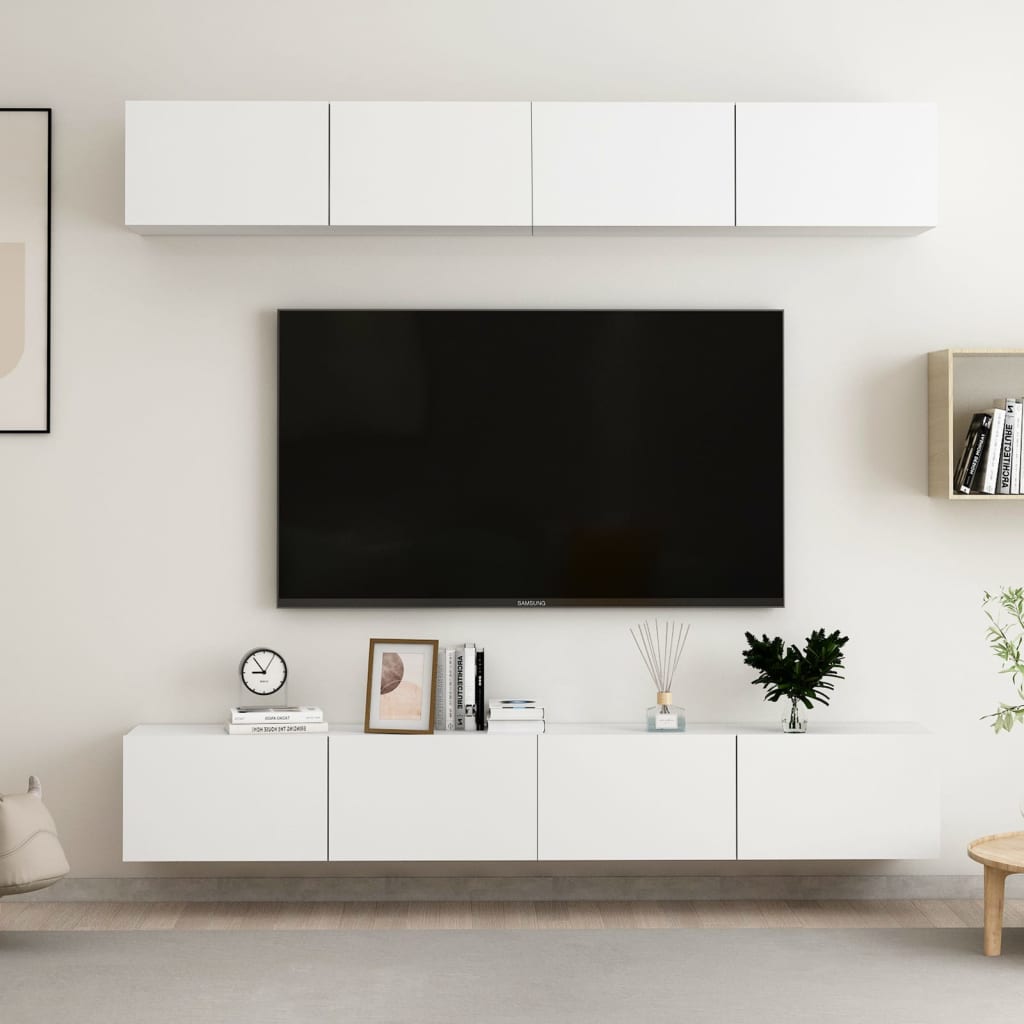 Tv Cabinets 4 Pcs 80X30X30 Cm Engineered Wood