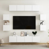 8 Piece Tv Cabinet Set Engineered Wood
