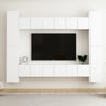 8 Piece Tv Cabinet Set Wall-Mounted Engineered Wood,  Tv Stand 80X30X30 Cm Made Of Engineered Wood,  Wall-Mounted Tv Cabinets - 2 Pcs , 30.5X30X90 Cm, Made From Engineered Wood