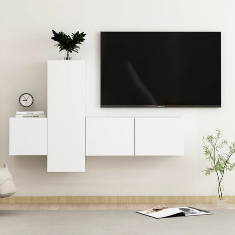 5 Piece Tv Cabinet Set Engineered Wood