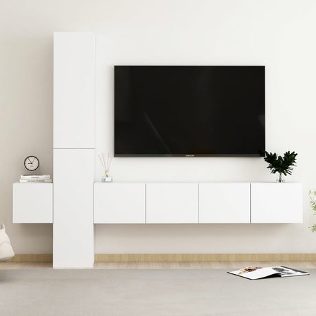 5 Piece Tv Cabinet Set Engineered Wood