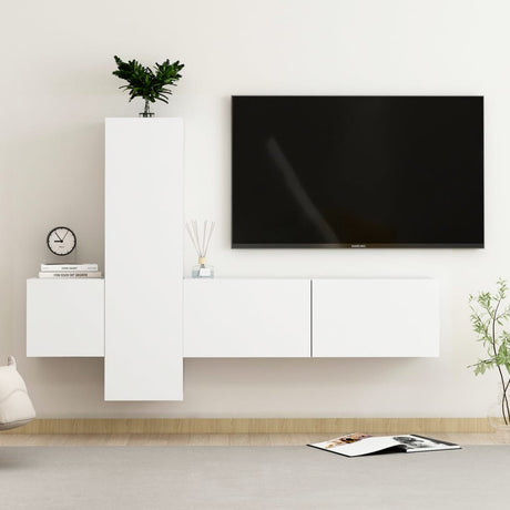 5 Piece Tv Cabinet Set Engineered Wood