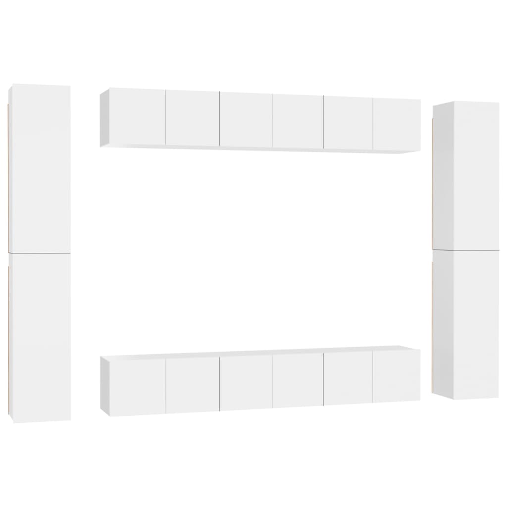 10 Piece Tv Cabinet Set Engineered Wood