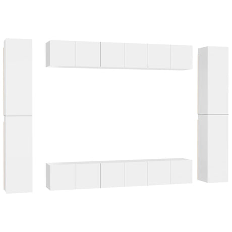 10 Piece Tv Cabinet Set Engineered Wood