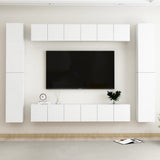 10 Piece Tv Cabinet Set Engineered Wood