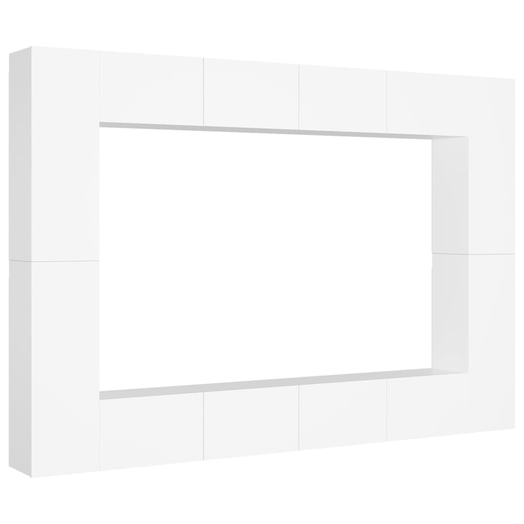 8 Piece Tv Cabinet Set Engineered Wood