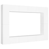 8 Piece Tv Cabinet Set Engineered Wood
