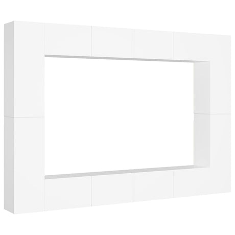 8 Piece Tv Cabinet Set Engineered Wood