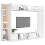 8 Piece Tv Cabinet Set Engineered Wood