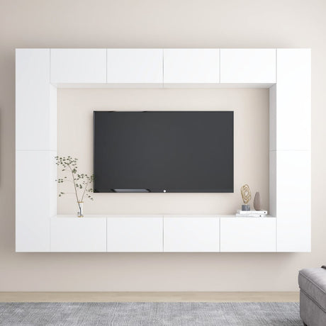 8 Piece Tv Cabinet Set Engineered Wood