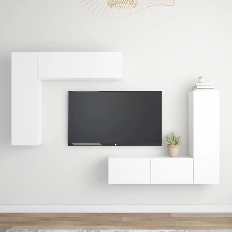 4 Piece Tv Cabinet Set Engineered Wood