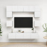 8 Piece Tv Cabinet Set Engineered Wood