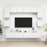 8 Piece Tv Cabinet Set Engineered Wood