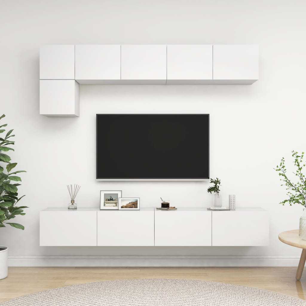 5 Piece Tv Cabinet Set Engineered Wood
