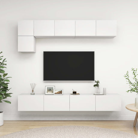 5 Piece Tv Cabinet Set Engineered Wood