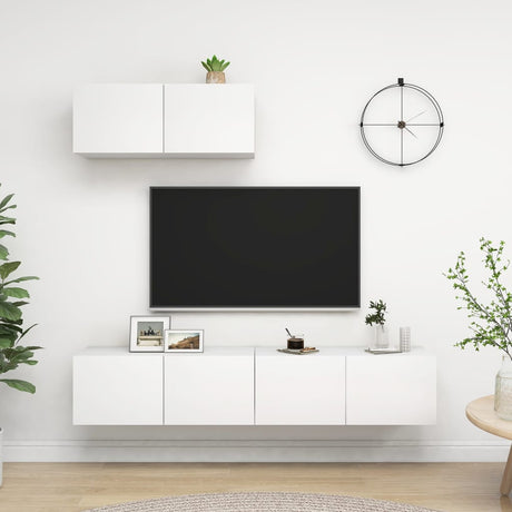 Tv Cabinets 3 Pcs Engineered Wood