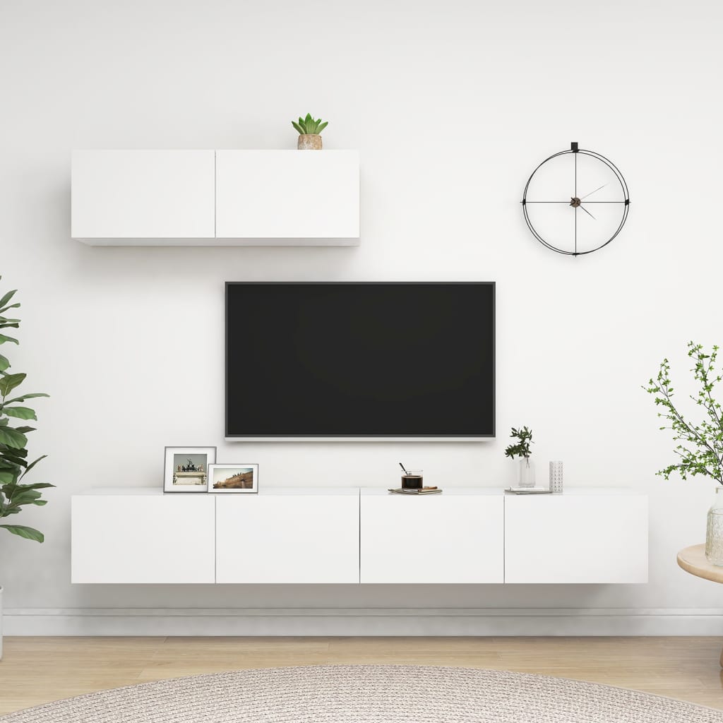 Tv Cabinets 3 Pcs Engineered Wood