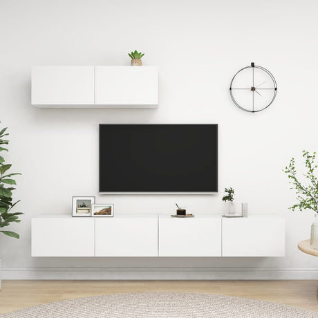 Tv Cabinets 3 Pcs Engineered Wood
