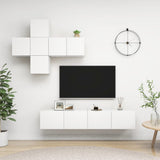 7 Piece Tv Cabinet Set Engineered Wood