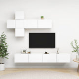7 Piece Tv Cabinet Set Engineered Wood