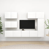 7 Piece Tv Cabinet Set Engineered Wood