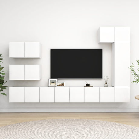 7 Piece Tv Cabinet Set Engineered Wood