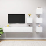 6 Piece Tv Cabinet Set Engineered Wood