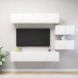 6 Piece Tv Cabinet Set Engineered Wood