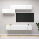 7 Piece Tv Cabinet Set Engineered Wood