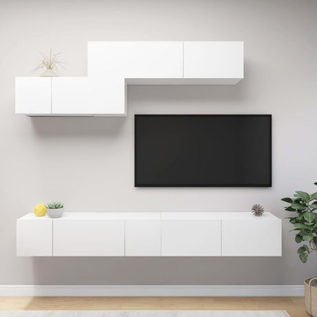 7 Piece Tv Cabinet Set Engineered Wood