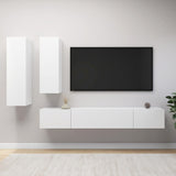 4 Piece Tv Cabinet Set Engineered Wood