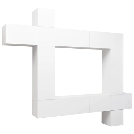 9 Piece Tv Cabinet Set Engineered Wood