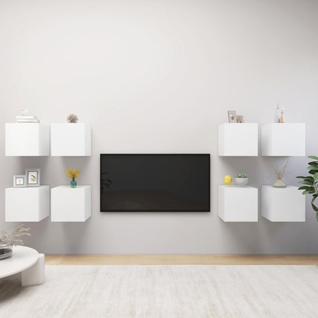 Wall Mounted Tv Cabinets 8 Pcs 30.5X30X30 Cm