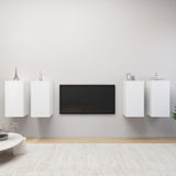 4 Piece Tv Cabinet Set 30.5X30X Engineered Wood,  Wall-Mounted Tv Cabinets - 2 Pcs , 30.5X30X, Made From Engineered Wood