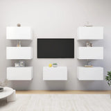 Tv Cabinets 7 Pcs 30.5X30X60 Cm Engineered Wood