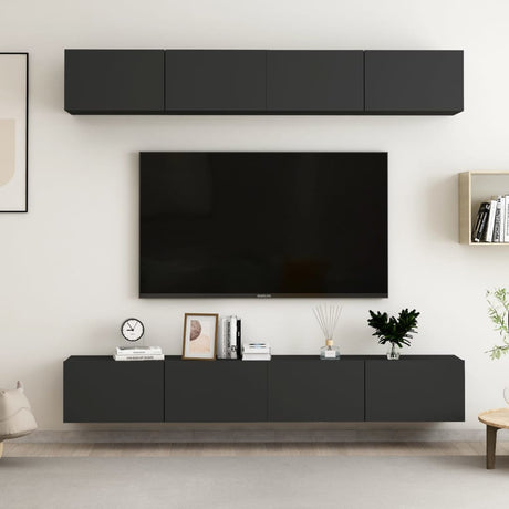 Tv Cabinets 4 Pcs 80X30X30 Cm Engineered Wood