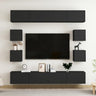 8 Piece Tv Cabinet Set Engineered Wood