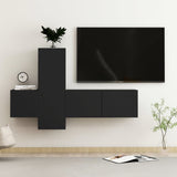 5 Piece Tv Cabinet Set Engineered Wood