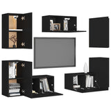 7 Piece Tv Cabinet Set Engineered Wood