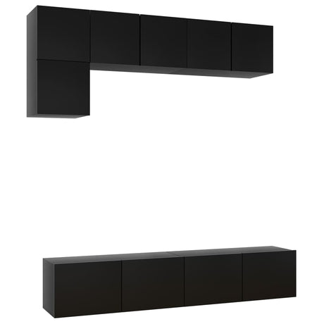 5 Piece Tv Cabinet Set Engineered Wood