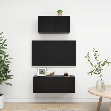 Tv Cabinets 3 Pcs Engineered Wood