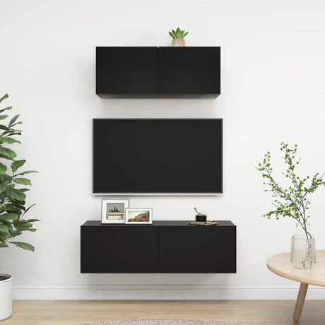 Tv Cabinets 3 Pcs Engineered Wood