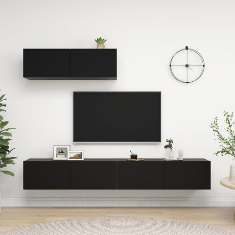 Tv Cabinets 3 Pcs Engineered Wood