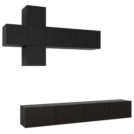 7 Piece Tv Cabinet Set Engineered Wood