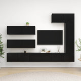 7 Piece Tv Cabinet Set Engineered Wood