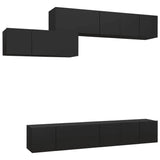 7 Piece Tv Cabinet Set Engineered Wood
