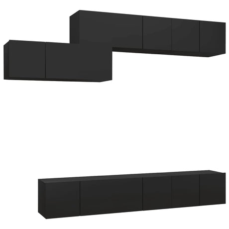 7 Piece Tv Cabinet Set Engineered Wood