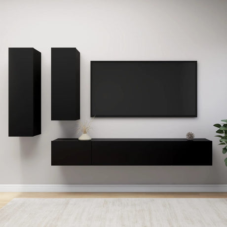 4 Piece Tv Cabinet Set Engineered Wood